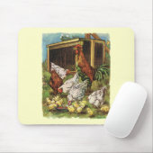  landbouwhuisdieren, rooster, kippen muismat (Met muis)