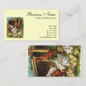 landbouwhuisdieren, rooster, kippen visitekaartje (Voorkant / Achterkant)