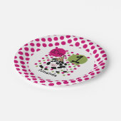 Landbouwhuisdieren Roze Koe 1e verjaardag Bord (Gekanteld)