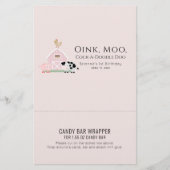 Landbouwhuisdieren Roze orthday Snoep Bar Wrapper (Voorkant)