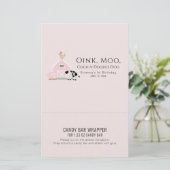 Landbouwhuisdieren Roze orthday Snoep Bar Wrapper (Staand voorkant)