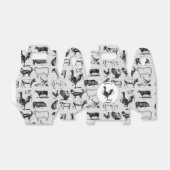 landbouwhuisdieren Rustische kuilen Bedankdoosjes (Uitgevouwen)