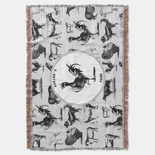 landbouwhuisdieren Rustische kuilen Deken (Voorkant Verticaal)