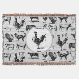  landbouwhuisdieren Rustische kuilen Deken