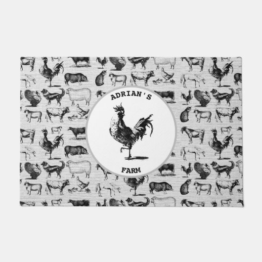  landbouwhuisdieren Rustische kuilen Deurmat (Voorkant)
