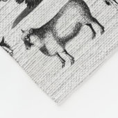  landbouwhuisdieren Rustische kuilen Fleece Deken (Hoek)