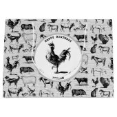 landbouwhuisdieren Rustische kuilen Groot Cadeauzakje (Voorkant)