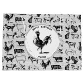 landbouwhuisdieren Rustische kuilen Groot Cadeauzakje (Achterkant)