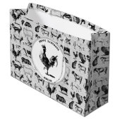 landbouwhuisdieren Rustische kuilen Groot Cadeauzakje (Achterkant Gekanteld)