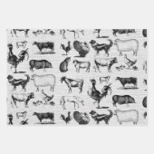  landbouwhuisdieren Rustische kuilen Inpakpapier Vel (Voorkant 3)