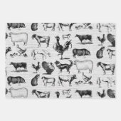  landbouwhuisdieren Rustische kuilen Inpakpapier Vel (Voorkant 2)