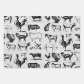  landbouwhuisdieren Rustische kuilen Inpakpapier Vel (Voorkant)