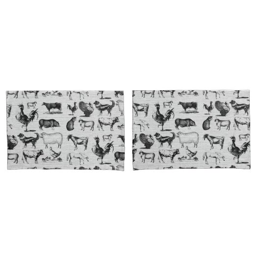 landbouwhuisdieren Rustische kuilen Kussensloop (Voorkant-Set)