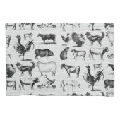 landbouwhuisdieren Rustische kuilen Kussensloop (Voorkant-Links)