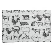 landbouwhuisdieren Rustische kuilen Kussensloop (Voorkant-Rechts)