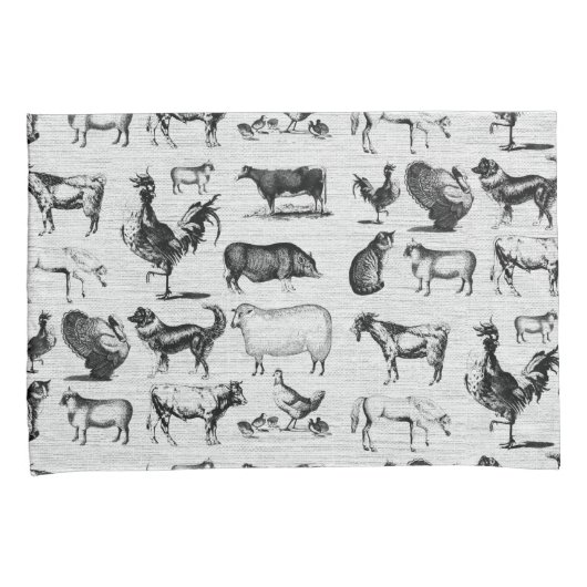 landbouwhuisdieren Rustische kuilen Kussensloop (Voorkant-Rechts)