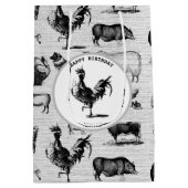 landbouwhuisdieren Rustische kuilen Medium Cadeauzakje (Achterkant)