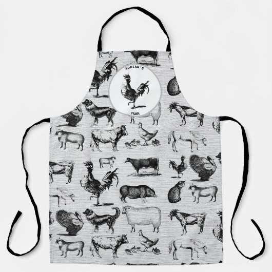  landbouwhuisdieren Rustische kuilen Schort (Voorkant)