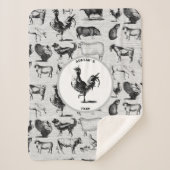  landbouwhuisdieren Rustische kuilen Sherpa Deken (Voorkant)