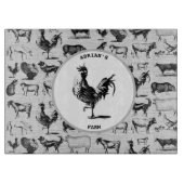  landbouwhuisdieren Rustische kuilen Snijplank (Voorkant)