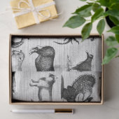  landbouwhuisdieren Rustische kuilen Tissuepapier (Geschenk)