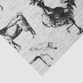  landbouwhuisdieren Rustische kuilen Tissuepapier (Detail)