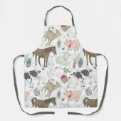 Landbouwhuisdieren Schapen Koeien Kippen Schort (Voorkant)