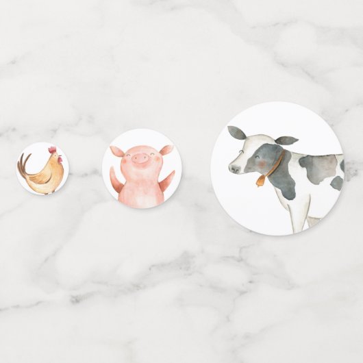 Landbouwhuisdieren Tafel Confetti (Voorkanten)