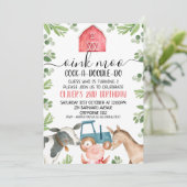 Landbouwhuisdieren Trekker Foliage 2e verjaardag Kaart (Staand voorkant)