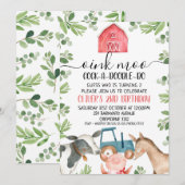 Landbouwhuisdieren Trekker Foliage 2e verjaardag Kaart (Voorkant / Achterkant)