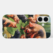  landbouwhuisdieren, varken met kalveren Baby Case-Mate iPhone Case (Achterkant (horizontaal))