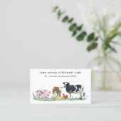 Landbouwhuisdieren Veterinaire Koe Varkens QR-code Visitekaartje (Staand voorkant)