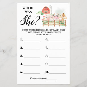 Landbouwhuisdieren: waar was de Kaart van het Baby