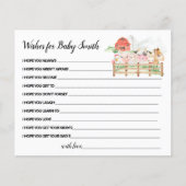 Landbouwhuisdieren wensen een Baby shower kaart (Voorkant)