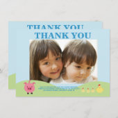 Landbouwhuisdierentuin bedankt de fotokaarten kaart (Voorkant / Achterkant)