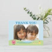 Landbouwhuisdierentuin bedankt de fotokaarten kaart (Staand voorkant)