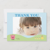 Landbouwhuisdierentuin bedankt de fotokaarten kaart (Achterkant)