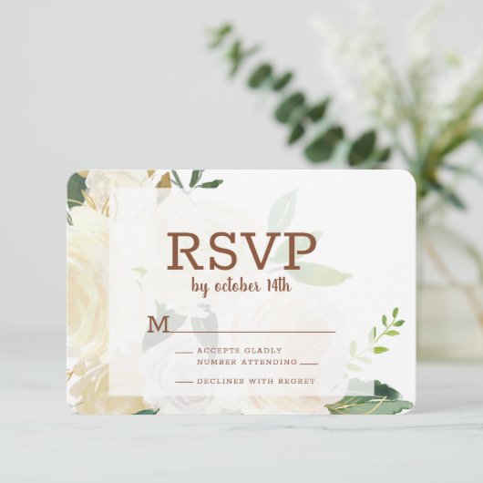 Landbouwhuisvesting, vers Rustisch Waterverf RSVP Kaartje (Staand voorkant)