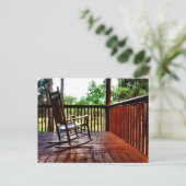 Landbouwhuisvoorzitter op Porch Briefkaart (Staand voorkant)