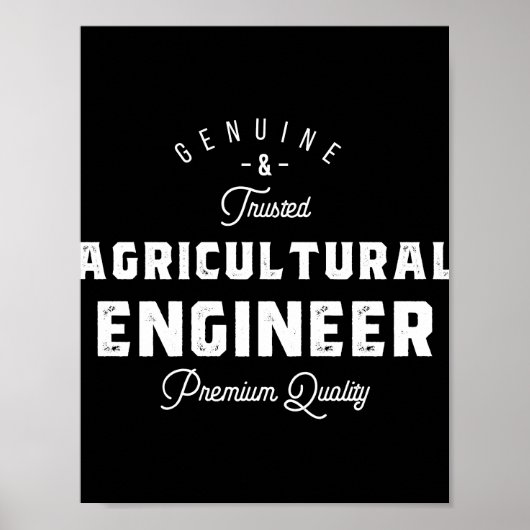 Landbouwingenieur, cool, ingenieur, engineering poster (Voorkant)