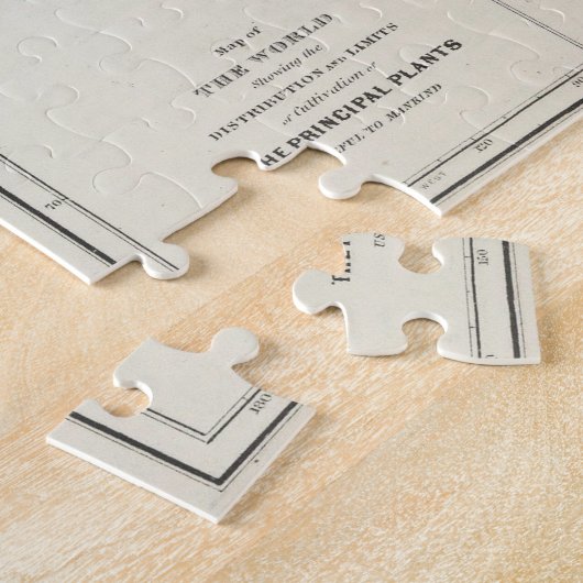  landbouwkaart van de wereld (1865) legpuzzel (Zijkant)