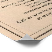 landbouwkaart van Maryland (1920) Poster (Hoek)