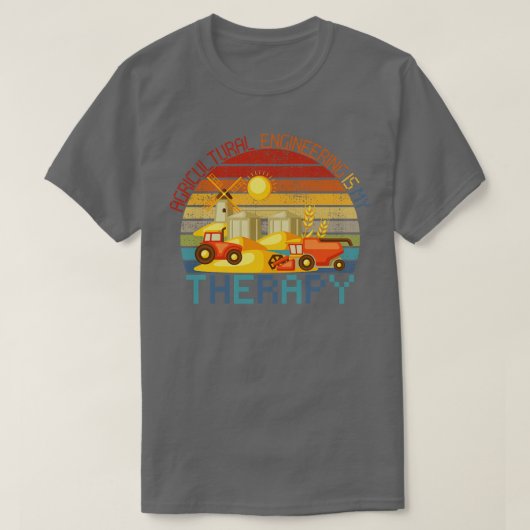 Landbouwkunde is mijn therapie t-shirt (Design voorkant)