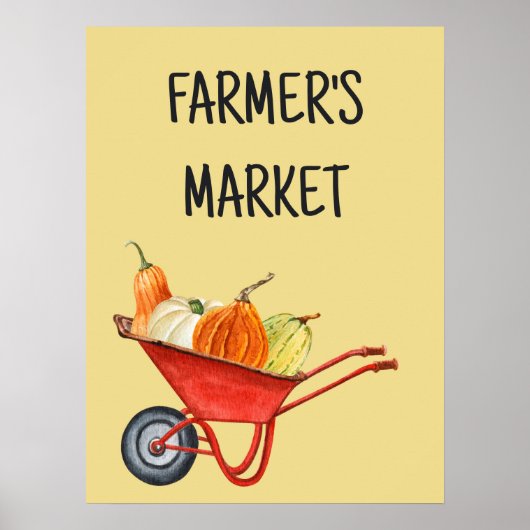Landbouwmarkt 18x24 poster (Voorkant)