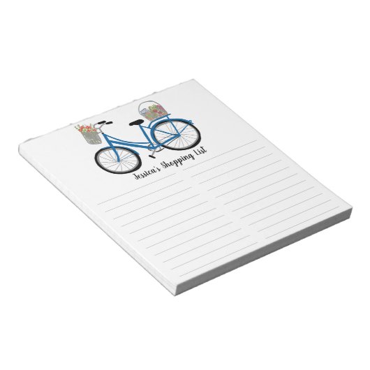 Landbouwmarkt — Bike Grocery Shopping List CUSTOM Notitieblok (Schuin)