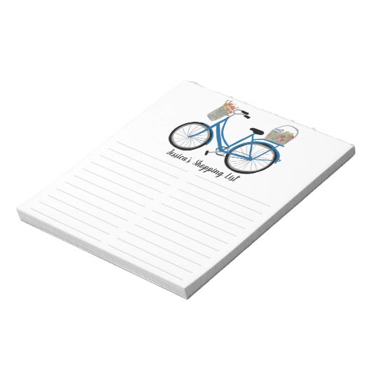 Landbouwmarkt — Bike Grocery Shopping List CUSTOM Notitieblok (Linkerzijde)