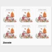 Landbouwmarkt | Boerderij op Tafeljest Barn Vierkante Sticker (Vel)