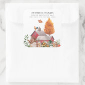 Landbouwmarkt | Boerderij op Tafeljest Barn Vierkante Sticker (Tas)