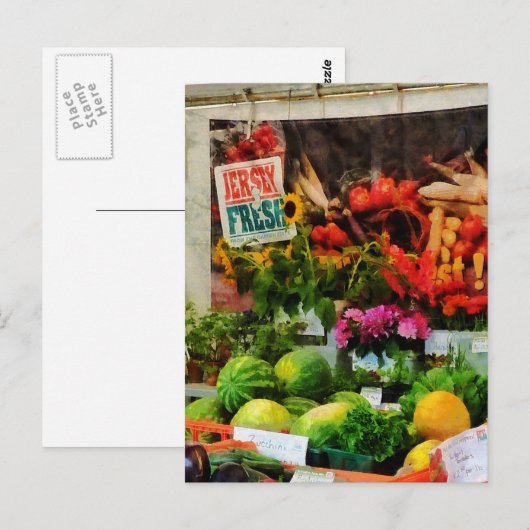 Landbouwmarkt Briefkaart (Voorkant / Achterkant)