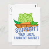 Landbouwmarkt Briefkaart (Voorkant / Achterkant)